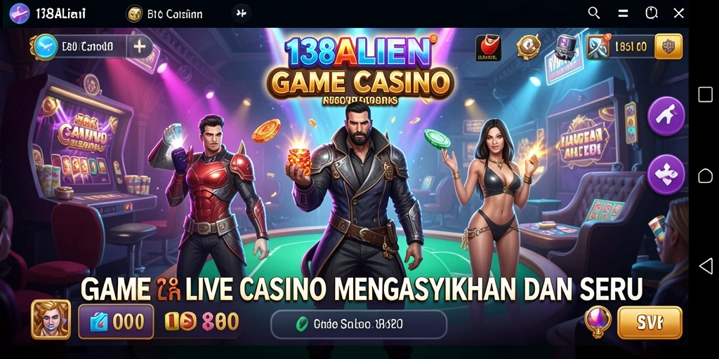 Tangkapan layar gameplay 138ALIEN yang menampilkan dealer profesional dan permainan menarik.