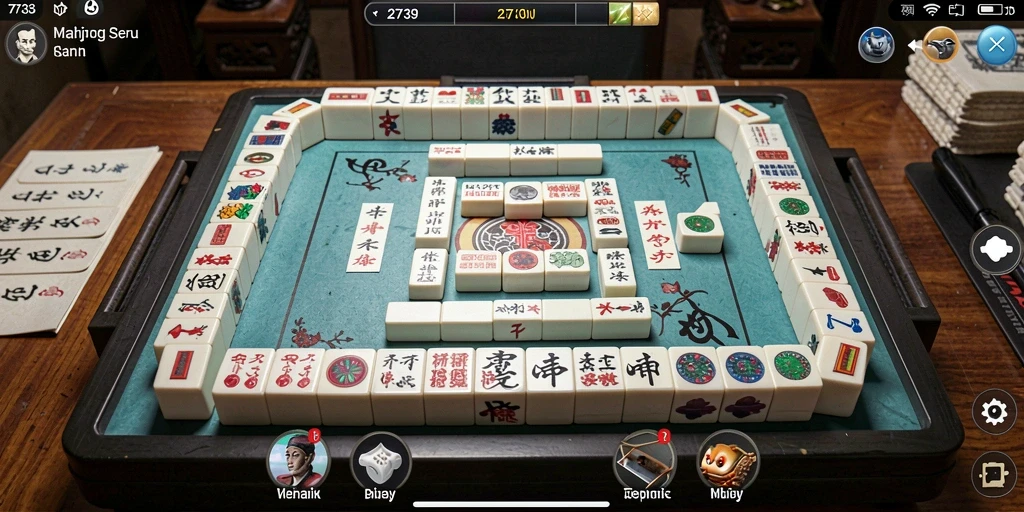 Tampilan gameplay seru dari permainan Mahjong 2739.