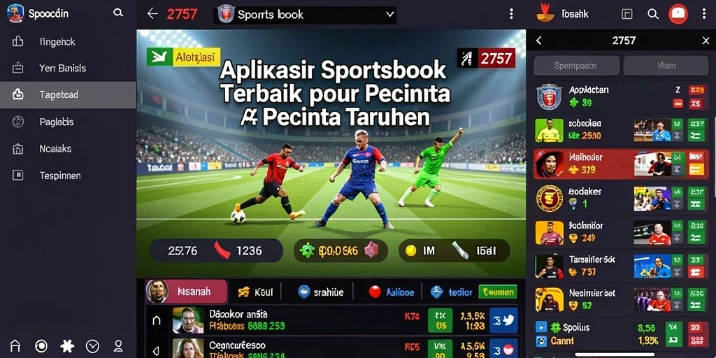 Tampilan menarik dari gameplay aplikasi Sportsbook 2757.