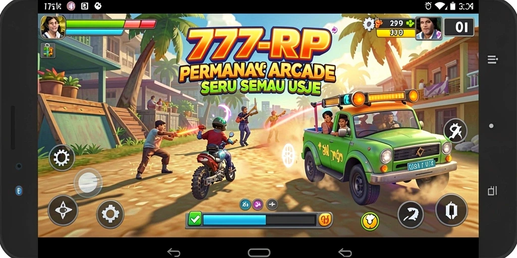 Tampilan gameplay seru dalam game Arcade 77RP.