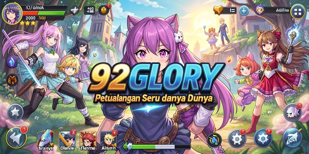 Screenshot gameplay menunjukkan pertarungan karakter Anime yang seru.