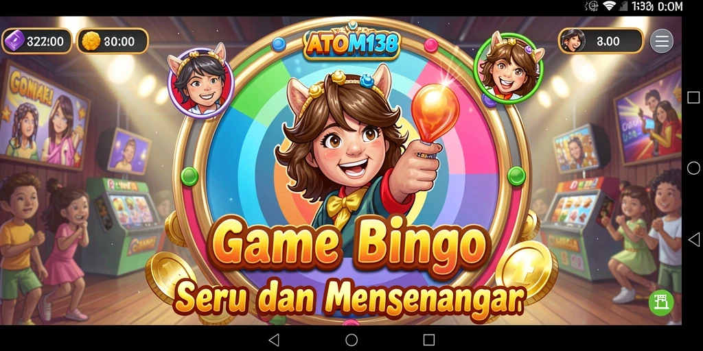 Tampilan gameplay Bingo yang mengasyikkan di ATOM138.