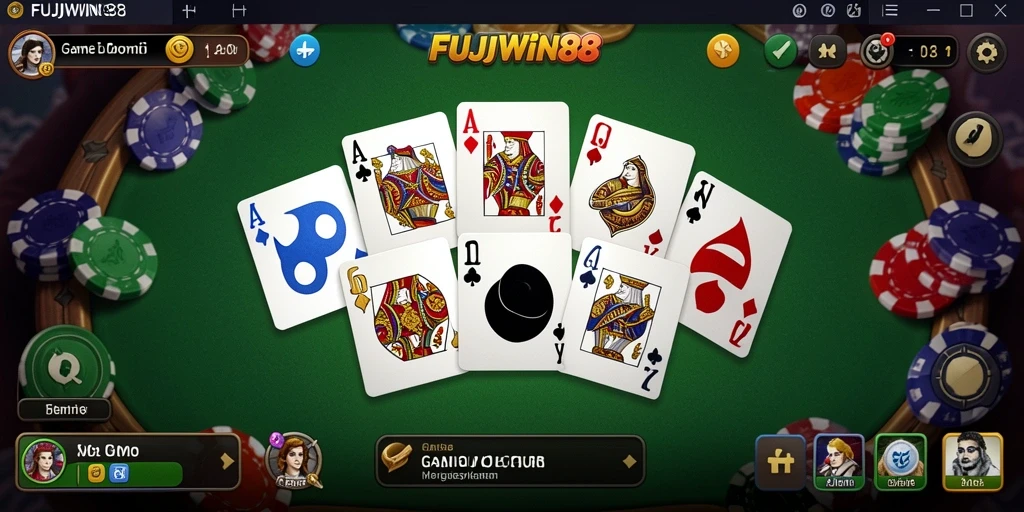 Screenshot gameplay utama FUJIWIN88 menunjukkan aksi seru permainan Domino.