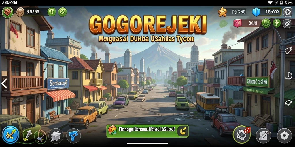 Tampilan gameplay GOGOREJEKI yang menggugah selera bisnis.