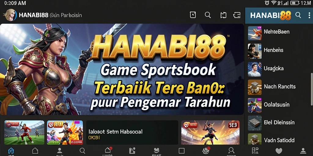 Tampilan gameplay HANABI88 yang menarik dalam dunia Sportsbook.