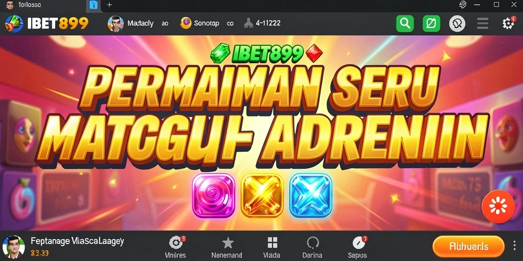 Tampilan menarik gameplay Match-3 dengan berbagai kombinasi warna.