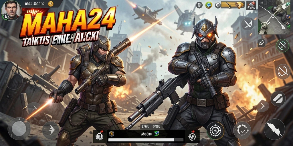 Tampilan aksi seru dalam game TPS MAHA24.
