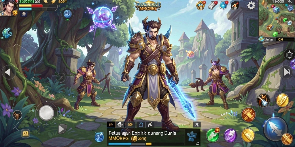 Tampilan gameplay N06 dengan aksi seru di dunia MMORPG.