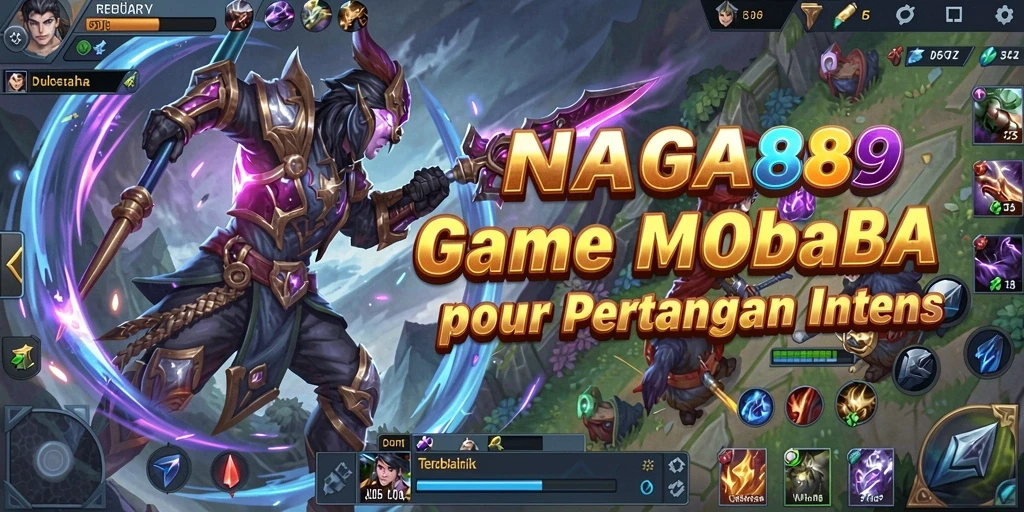 Screenshot NAGA889 menampilkan aksi seru dalam pertarungan MOBA.