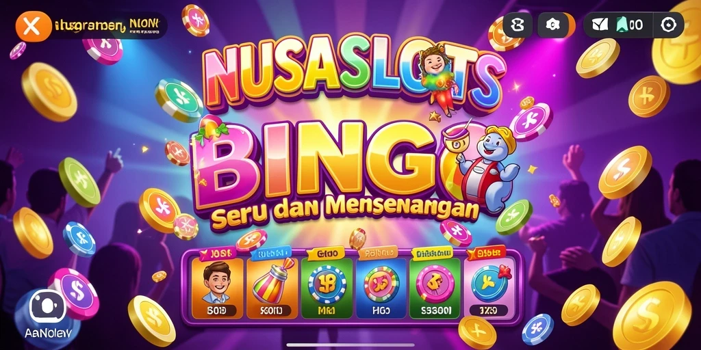Gameplay menegangkan dan menyenangkan dalam NUSASLOTS Bingo.