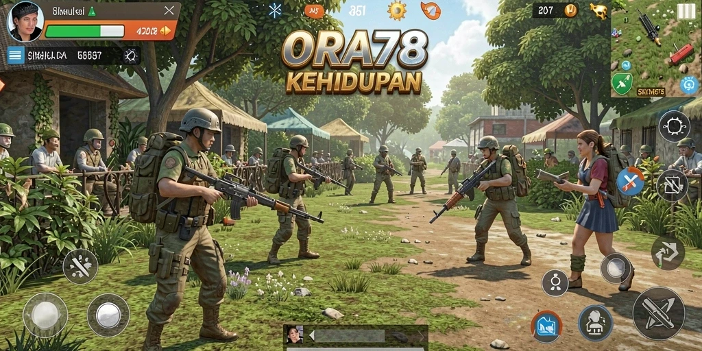 Tampilan gameplay yang menarik dan interaktif di ORA78.