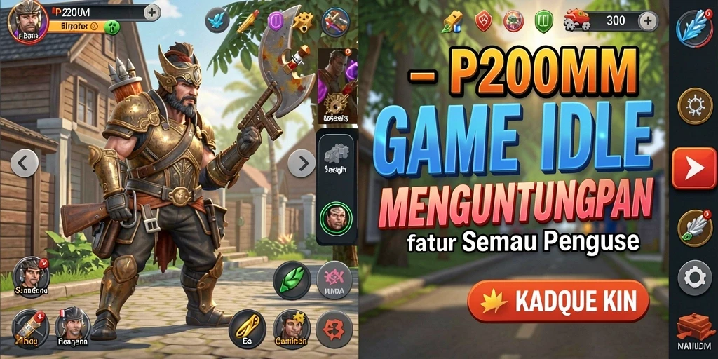 Tampilan gameplay P200M menunjukkan kesenangan dalam mengelola bisnis Idle.