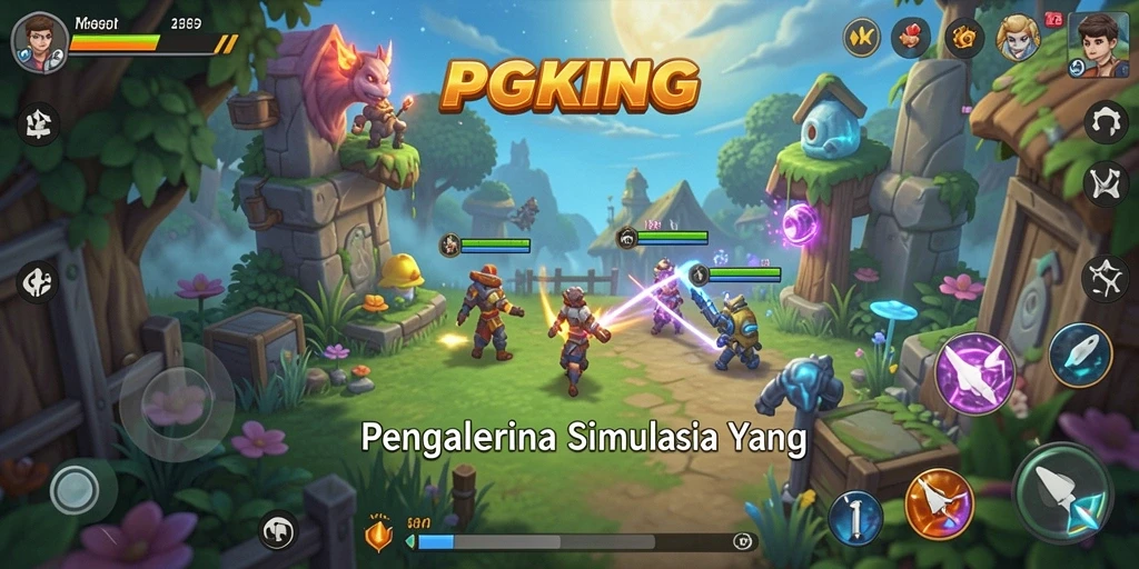 Gameplay PGKING yang menarik dan interaktif.