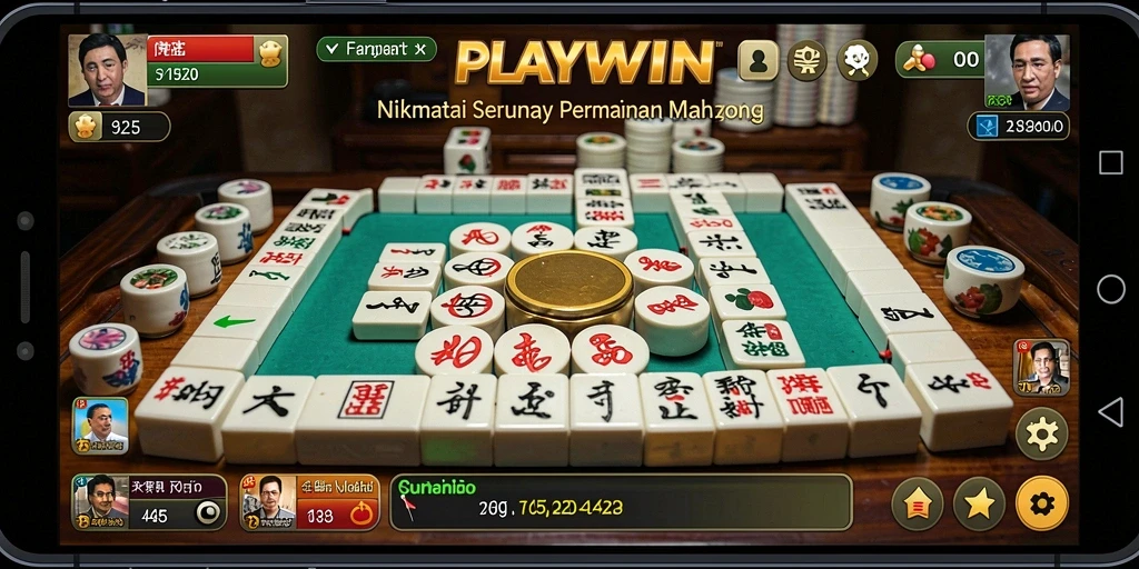 Screenshot gameplay <strong>PLAYWIN</strong> yang menampilkan keseruan permainan Mahjong.