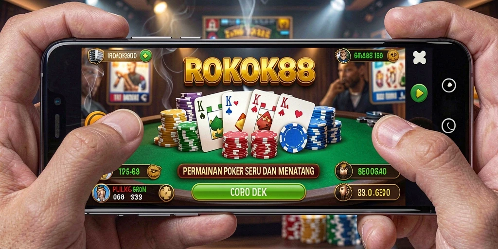 Tampilan gameplay ROKOK88 yang mengasyikkan dalam permainan Poker.