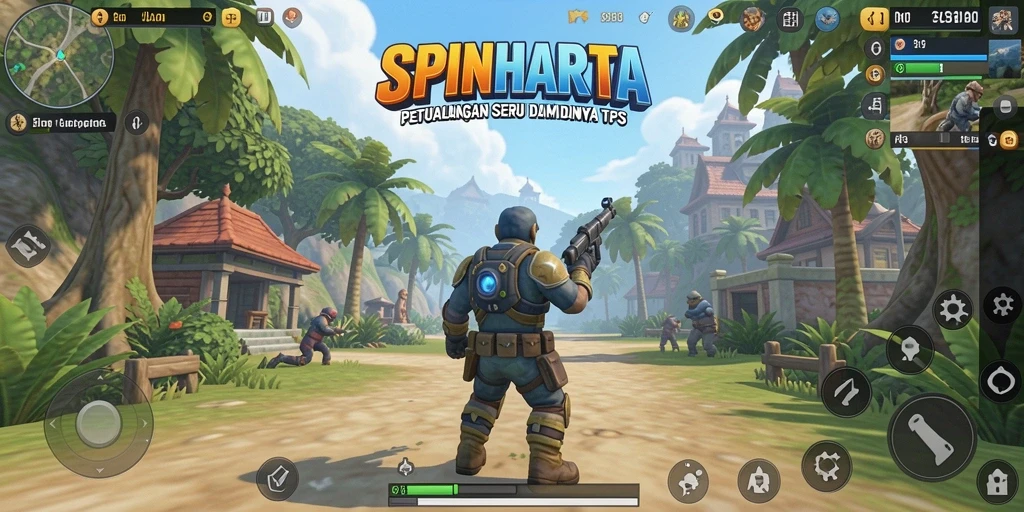 Tampilan menegangkan dari gameplay SPINHARTA yang seru.