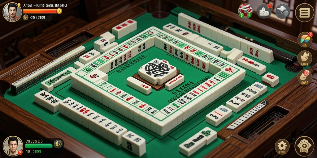Tampilan gameplay Mahjong yang menarik dan menantang dari X168